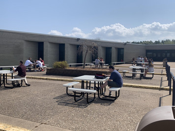 Students getting to study outside